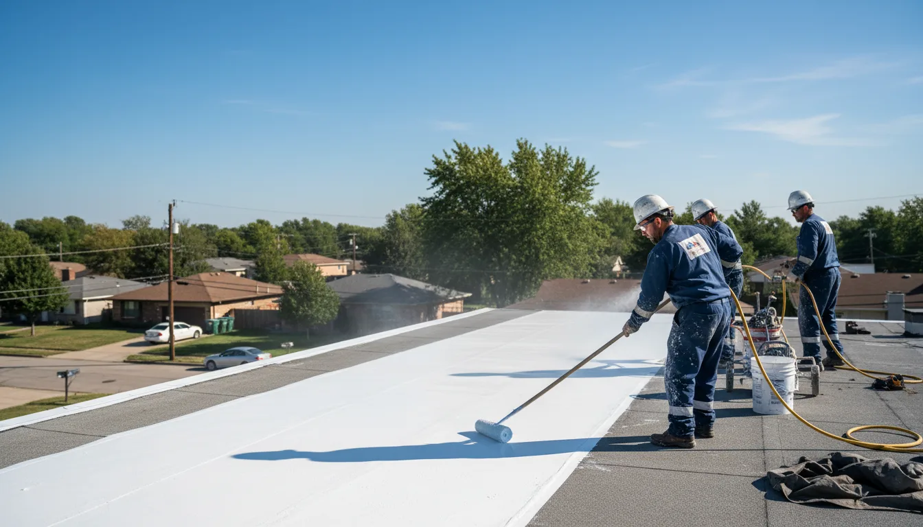 Commercial roof coating in West Stockholm, NY near me
